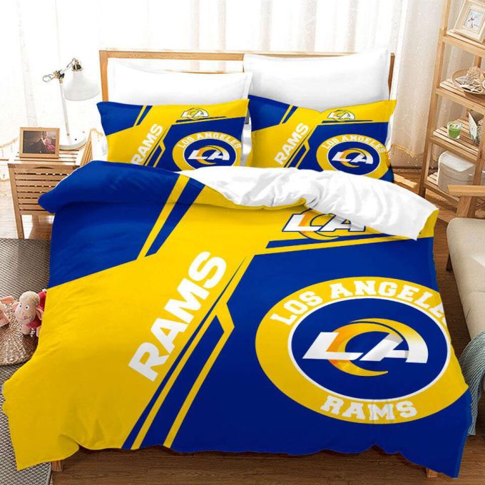 Los Angeles Rams Duvet Cover Bedding Set Gift For Fans 2