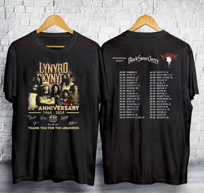 Rock N Roll Legends: Lynyrd Skynyrd Zz Top Tour 2024 T-Shirt For All 1