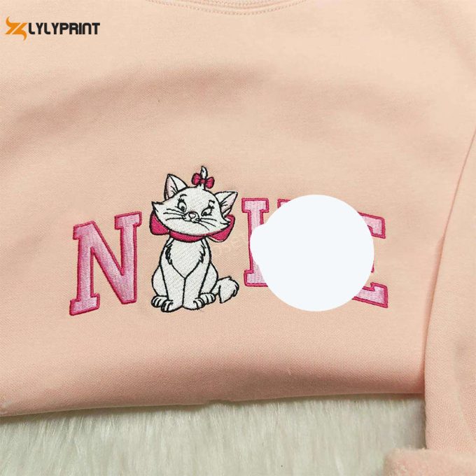 Marie Embroidered Sweatshirt | Disney Crewneck | Disney Aristocats Embroidered Crewneck 1