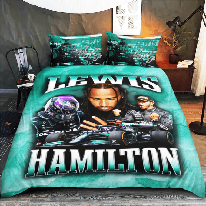 Mercedes-Amg Petronas Flewis Hamilton Duvet Cover Bedding Set Gift For Fans 4