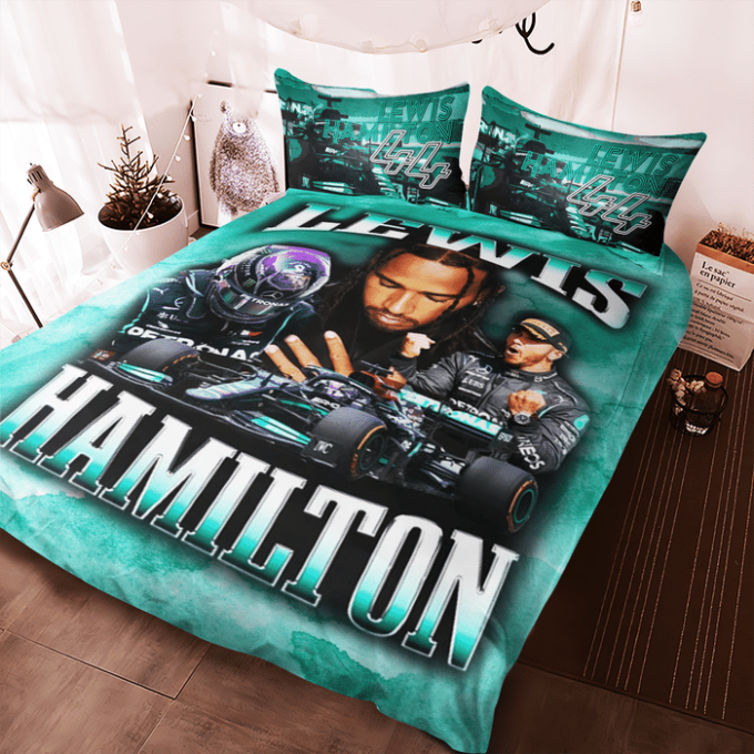 Mercedes-Amg Petronas Flewis Hamilton Duvet Cover Bedding Set Gift For Fans 5