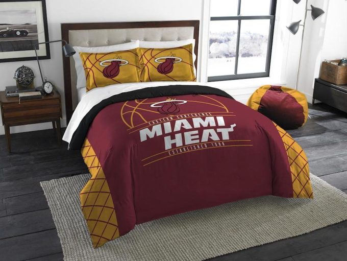 Miami Heat Duvet Cover Bedding Set Gift For Fans 2