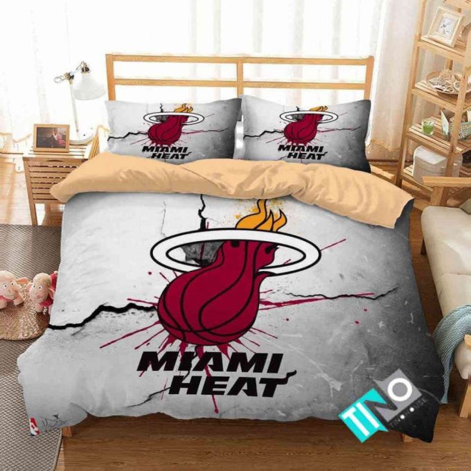 Miami Heat Duvet Cover Bedding Set Gift For Fans 2