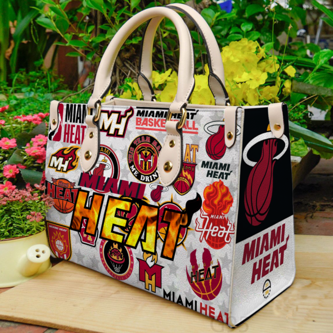 Miami Heat Hand Leather Bag For Women Gift 2