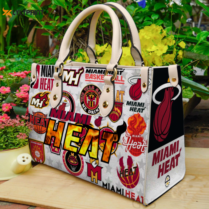 Miami Heat Hand Leather Bag For Women Gift 1