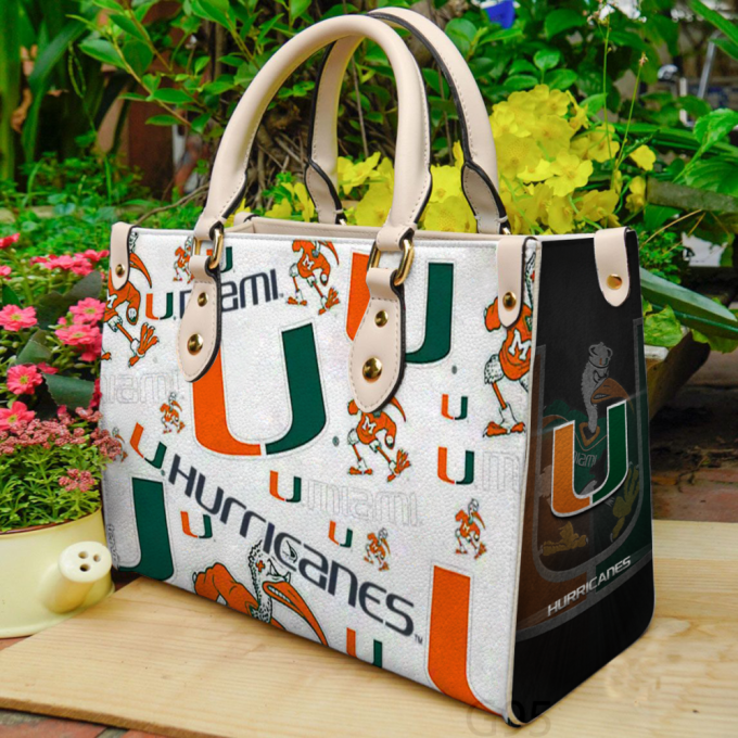 Miami Hurricanes Love A1 Leather Bag G95 2