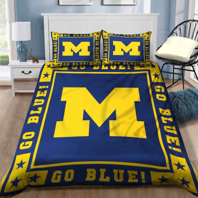 Michigan Wolverines Duvet Cover Bedding Set Gift For Fans 2