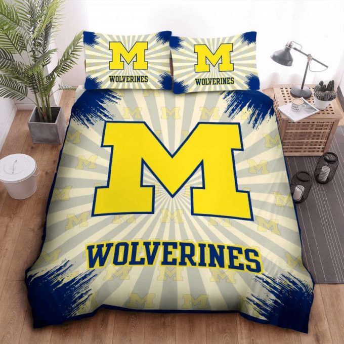 Michigan Wolverines Duvet Cover Bedding Set Gift For Fans 2