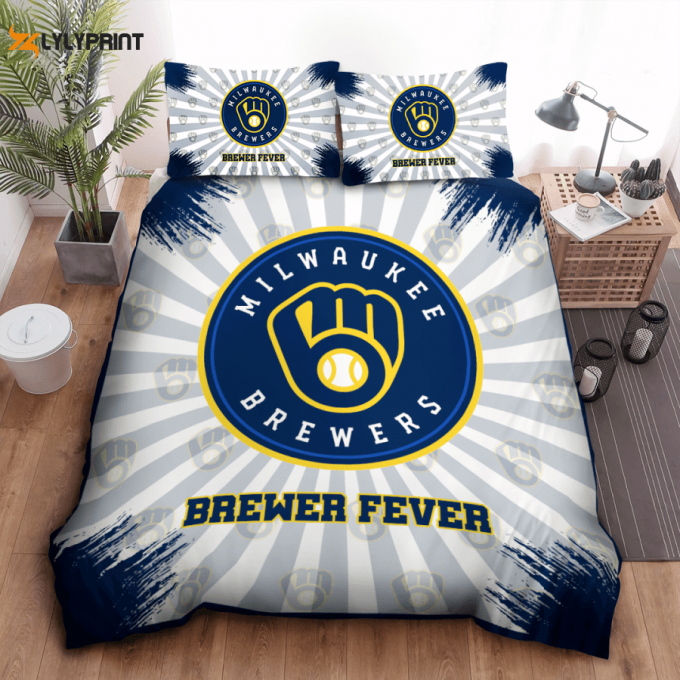 Milwaukee Brewers Duvet Cover Bedding Set Gift For Fans 1