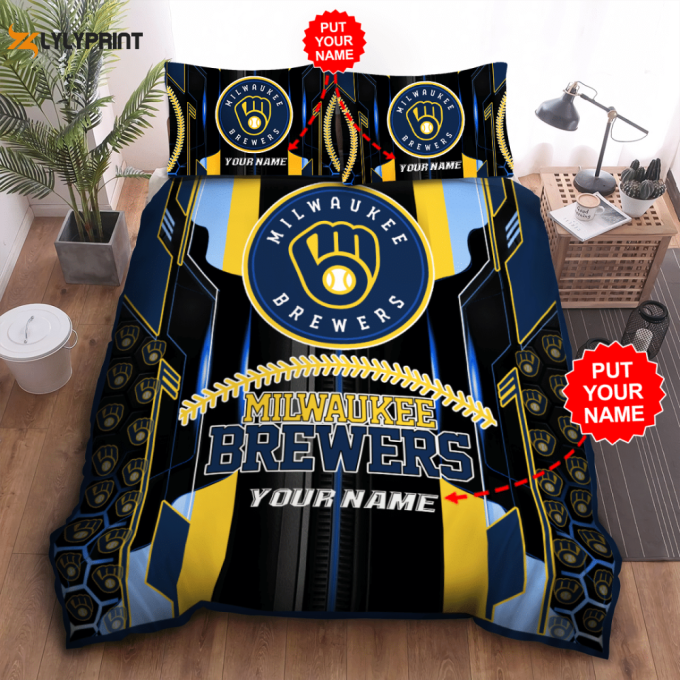 Milwaukee Brewers Duvet Cover Bedding Set Gift For Fans 1