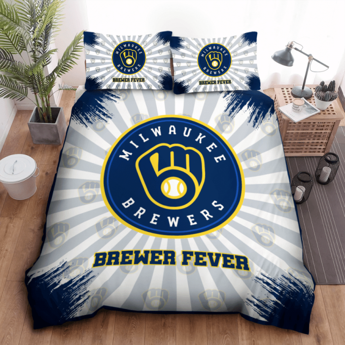 Milwaukee Brewers Duvet Cover Bedding Set Gift For Fans 2