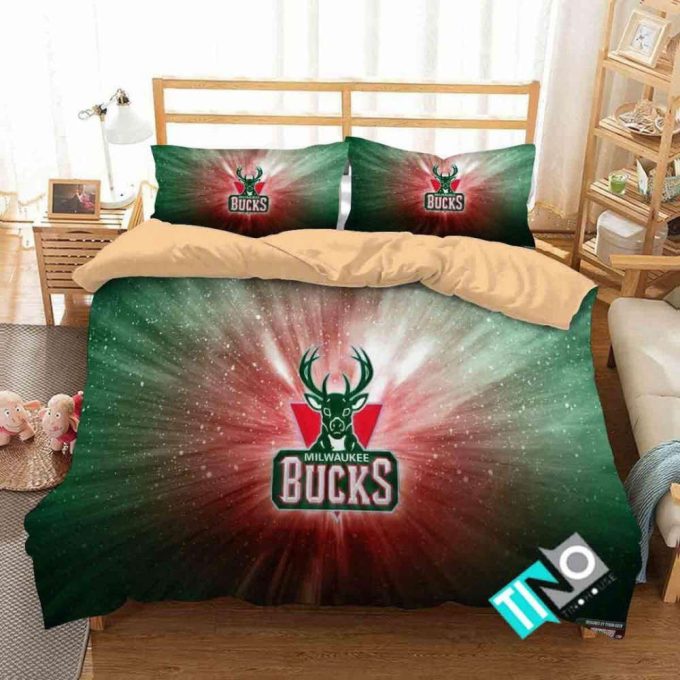 Milwaukee Bucks Duvet Cover Bedding Set Gift For Fans 2