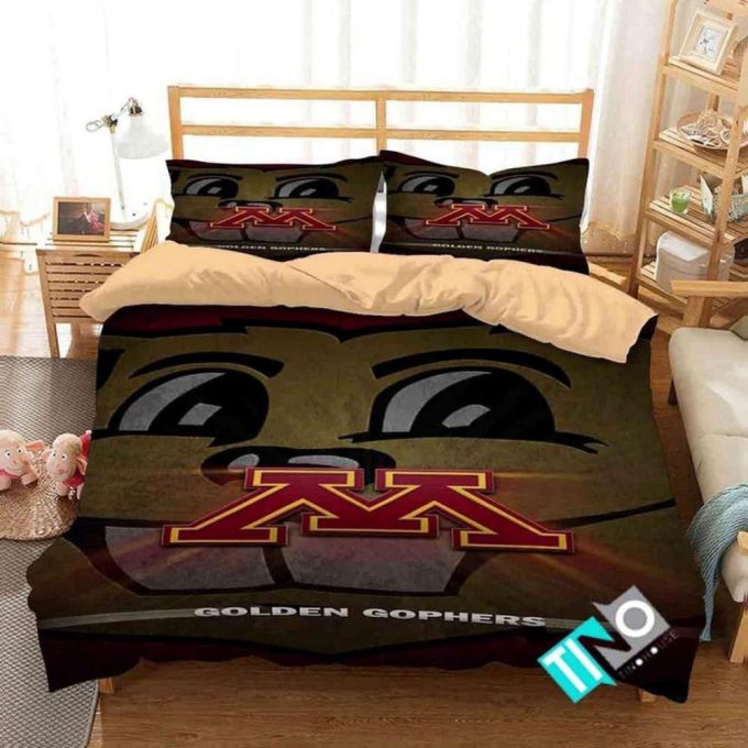 Minnesota Golden Gophers Duvet Cover Bedding Set Gift For Fans 2