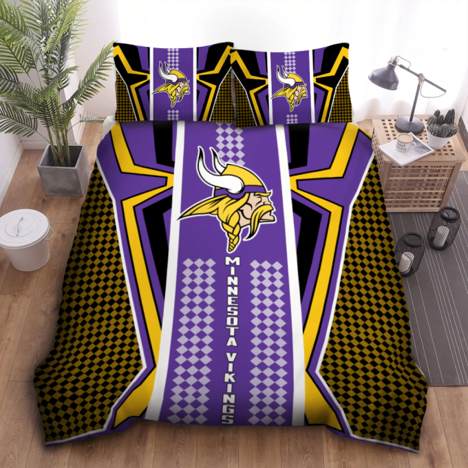 Minnesota Vikings Duvet Cover Bedding Set Gift For Fans 2