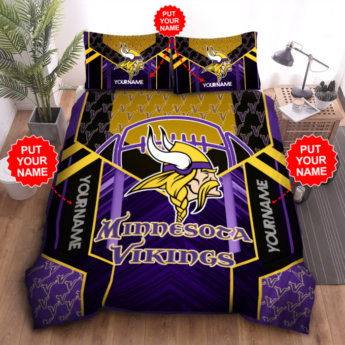 Minnesota Vikings Duvet Cover Bedding Set Gift For Fans 2