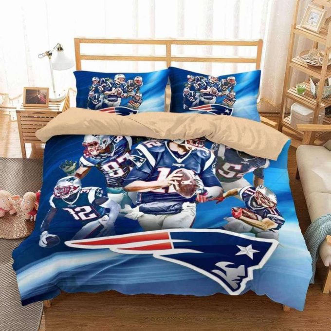 New England Patriots Duvet Cover Bedding Set Gift For Fans 2