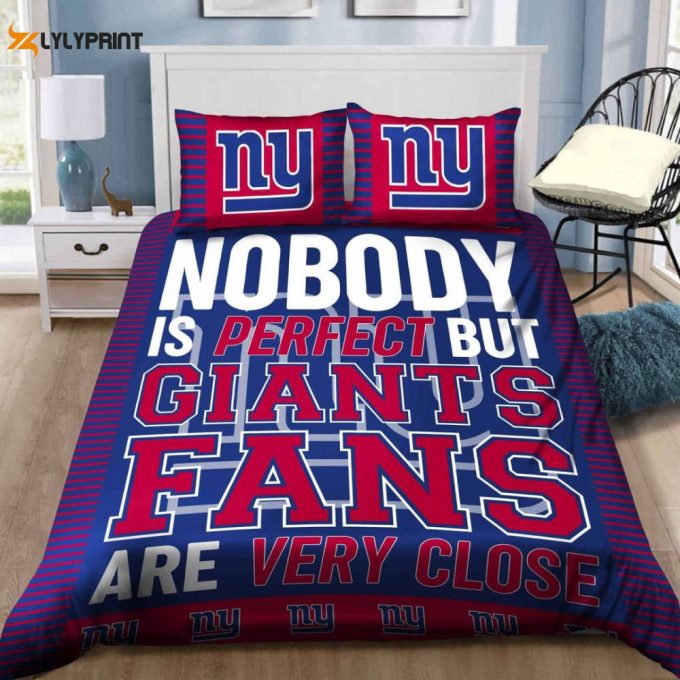 New York Giants Duvet Cover Bedding Set Gift For Fans 1