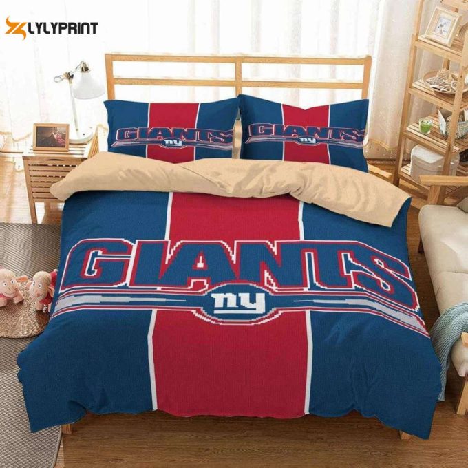 New York Giants Duvet Cover Bedding Set Gift For Fans 1