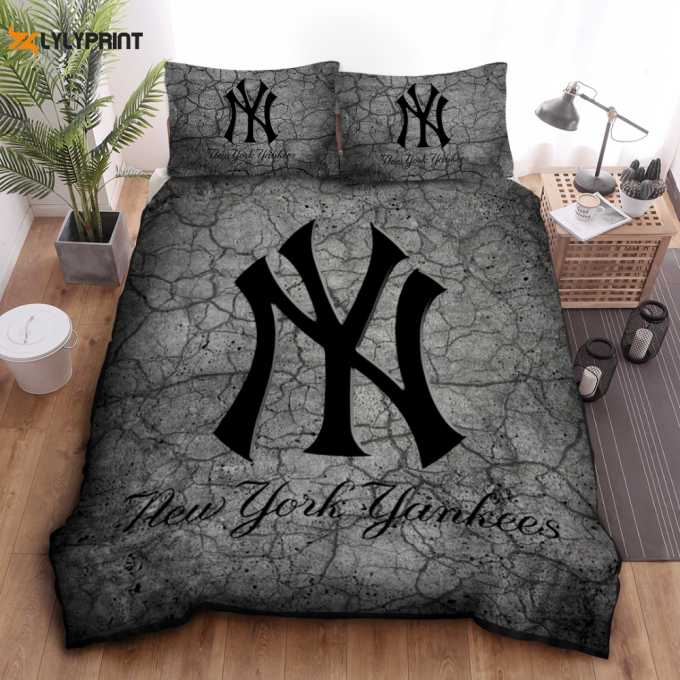 New York Yankees Duvet Cover Bedding Set Gift For Fans 1