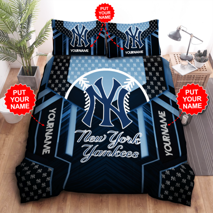 New York Yankees Duvet Cover Bedding Set Gift For Fans 2