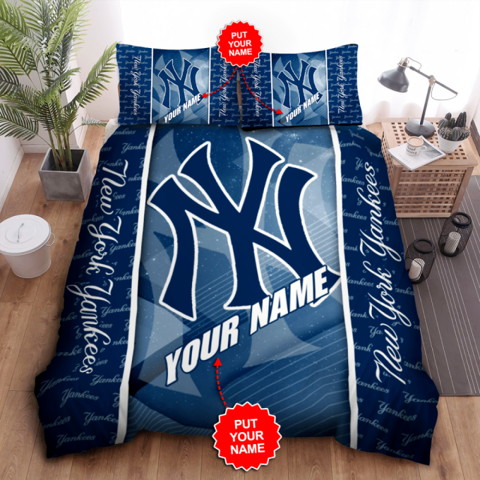 New York Yankees Duvet Cover Bedding Set Gift For Fans 2