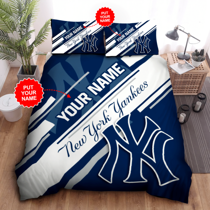 New York Yankees Duvet Cover Bedding Set Gift For Fans 2