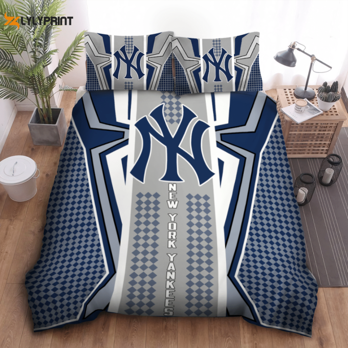 New York Yankees Duvet Cover Bedding Set Gift For Fans 1