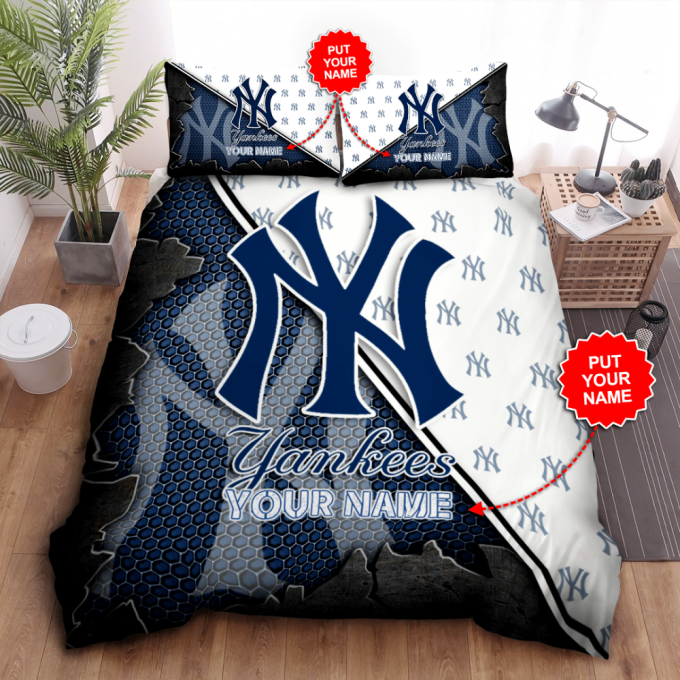 New York Yankees Duvet Cover Bedding Set Gift For Fans 2