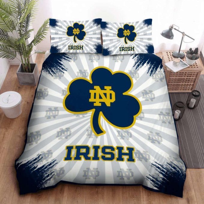 Notre Dame Fighting Irish Duvet Cover Bedding Set Gift For Fans 2