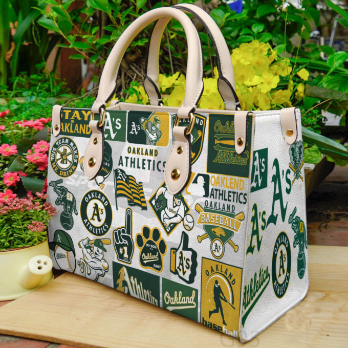 Oakland Athletics Leather Bag For Women Gift 2