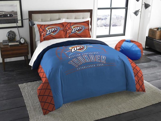 Oklahoma City Thunder Duvet Cover Bedding Set Gift For Fans 2