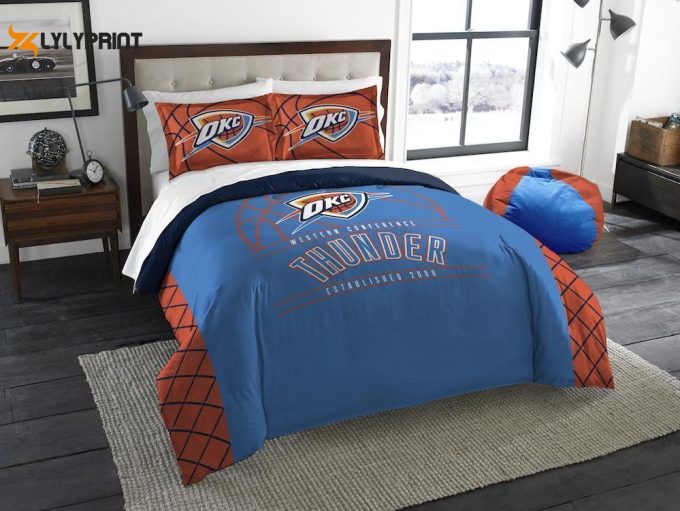 Oklahoma City Thunder Duvet Cover Bedding Set Gift For Fans 1