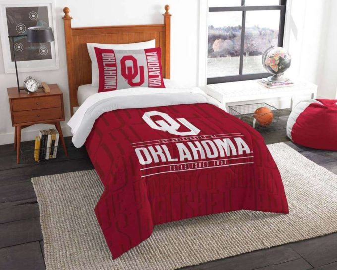 Oklahoma Sooners Duvet Cover Bedding Set Gift For Fans 2