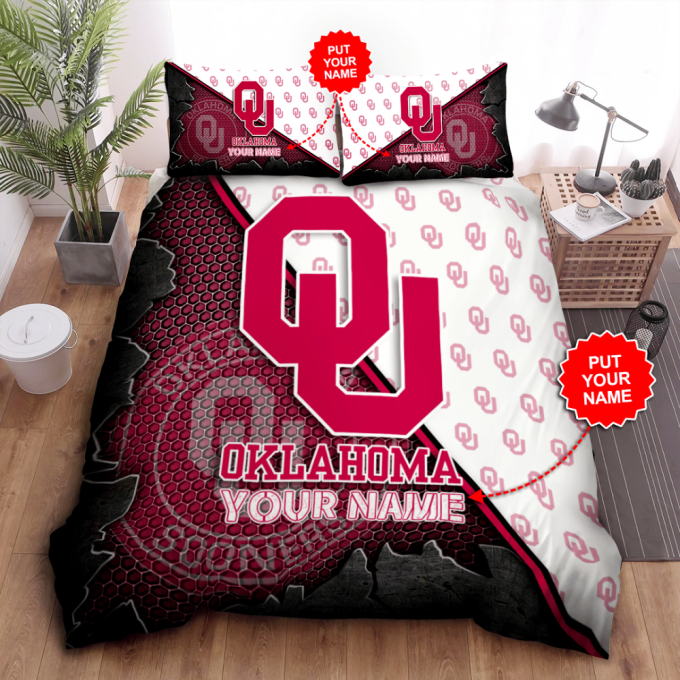 Oklahoma Sooners Duvet Cover Bedding Set Gift For Fans 2