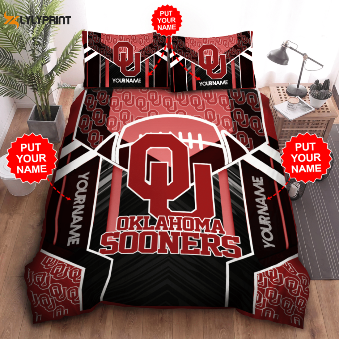 Oklahoma Sooners Duvet Cover Bedding Set Gift For Fans 1