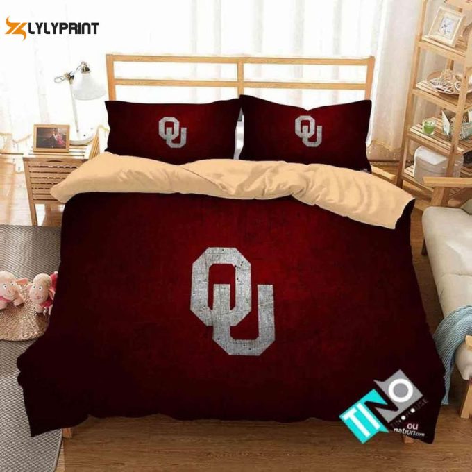 Oklahoma Sooners Duvet Cover Bedding Set Gift For Fans 1