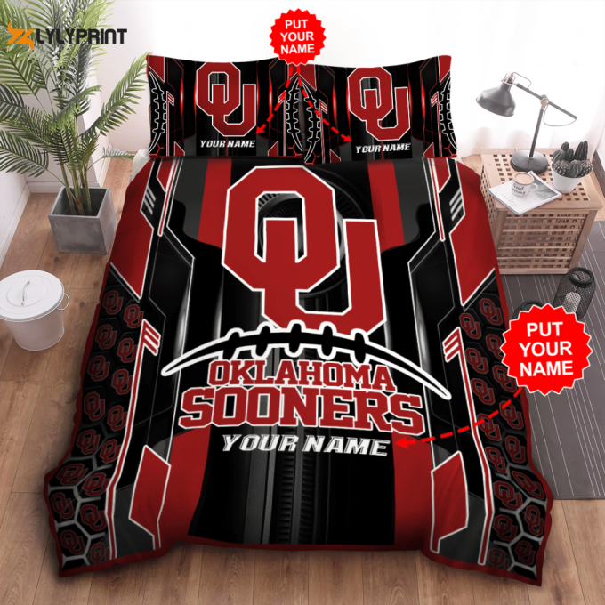 Oklahoma Sooners Duvet Cover Bedding Set Gift For Fans 1