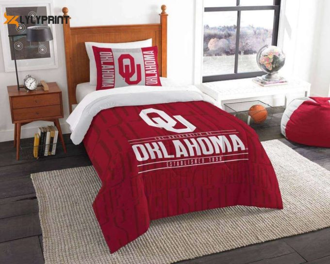 Oklahoma Sooners Duvet Cover Bedding Set Gift For Fans 1