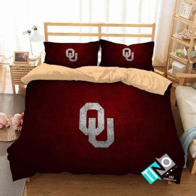 Oklahoma Sooners Duvet Cover Bedding Set Gift For Fans 2