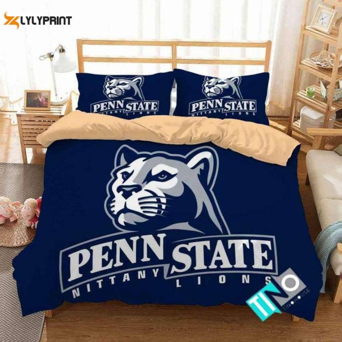 Penn State Nittany Lions Duvet Cover Bedding Set Gift For Fans 1