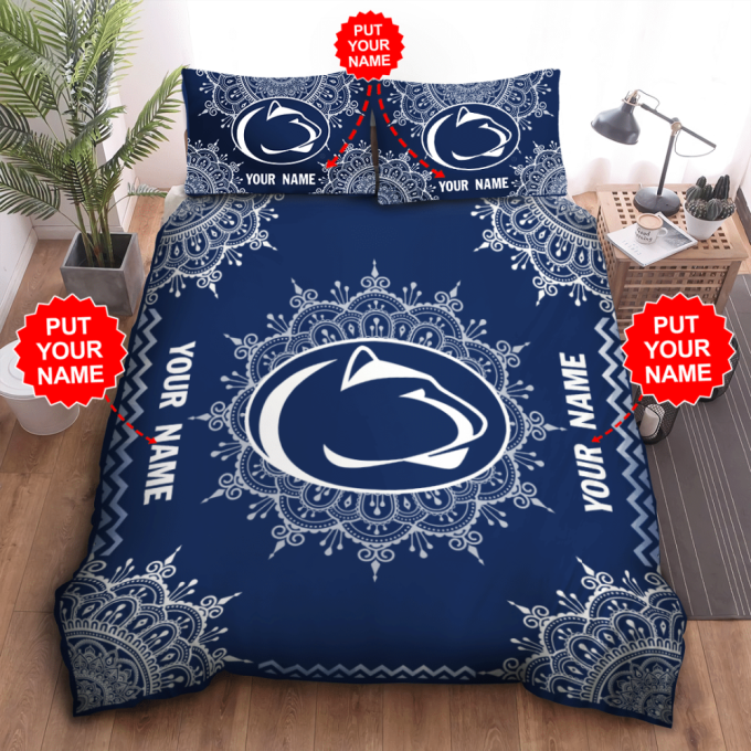 Penn State Nittany Lions Duvet Cover Bedding Set Gift For Fans 2