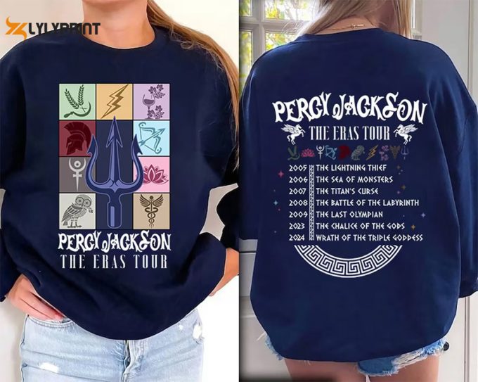 Percy Jackson The Eras Tour Shirt, Greek God Mythology Symbol T-Shirt, Camp Half Blood Chronicles Shirt, Rick Riordan Bookish Shirts Gift 1