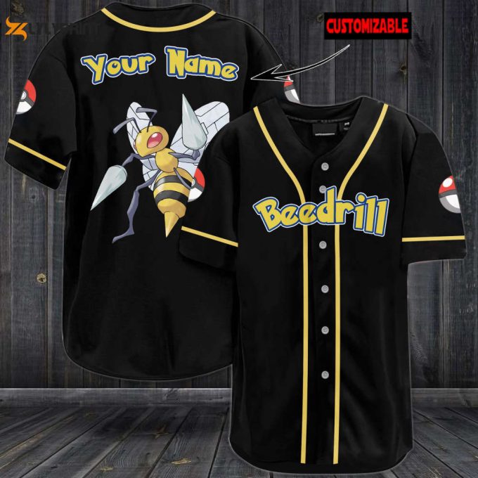 Personalized Beedrill Baseball Jersey 1