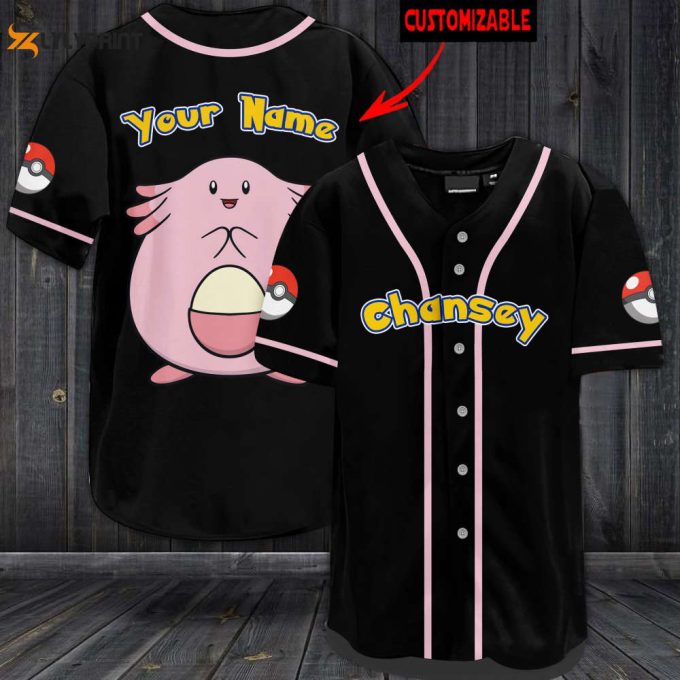 Personalized Chansey Baseball Jersey 1