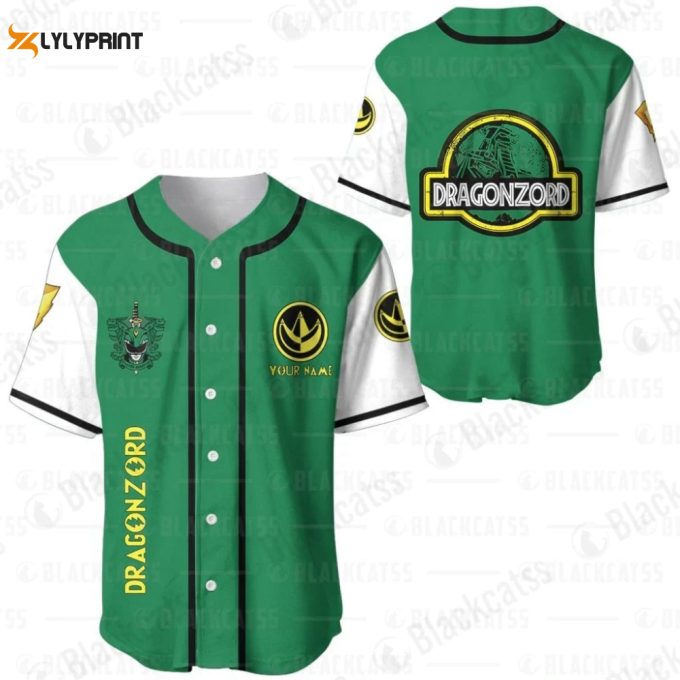 Personalized Dragonzord Power Rangers All Over Print Unisex Baseball Jersey