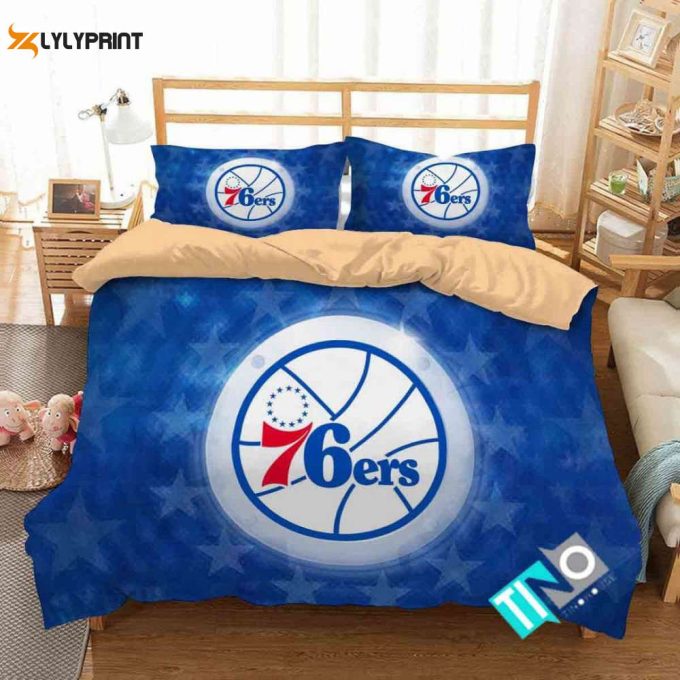 Philadelphia 76Ers Duvet Cover Bedding Set Gift For Fans 1