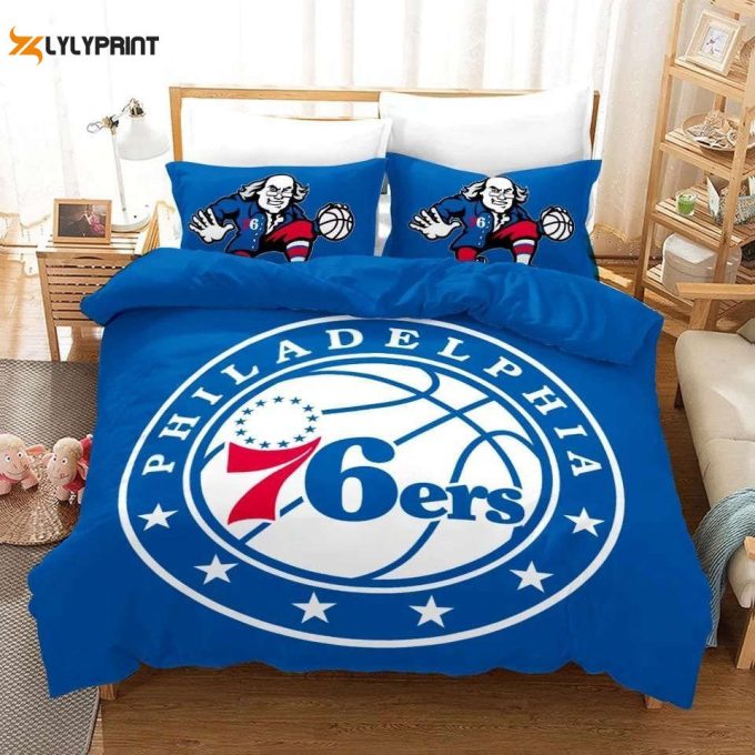 Philadelphia 76Ers Duvet Cover Bedding Set Gift For Fans 1