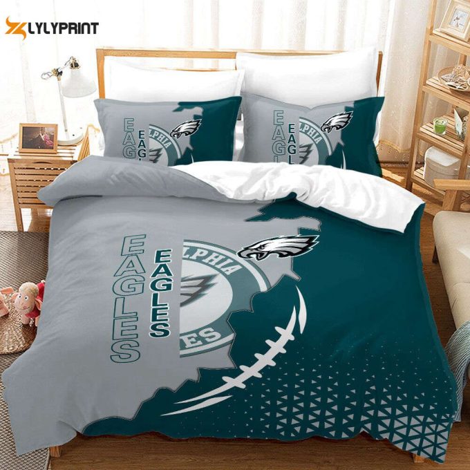 Philadelphia Eagles Duvet Cover Bedding Set Gift For Fans 1