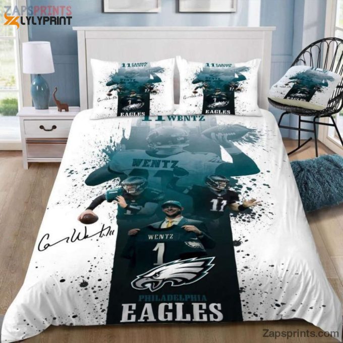 Philadelphia Eagles Duvet Cover Bedding Set Gift For Fans 1