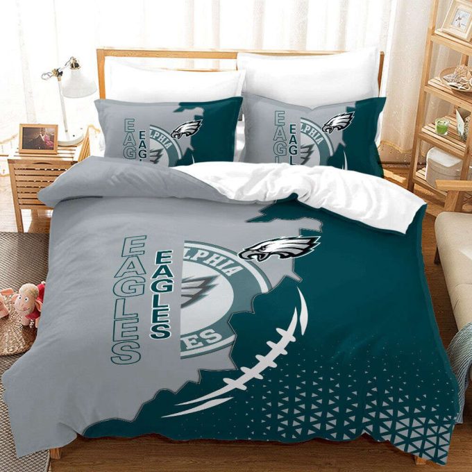 Philadelphia Eagles Duvet Cover Bedding Set Gift For Fans 3